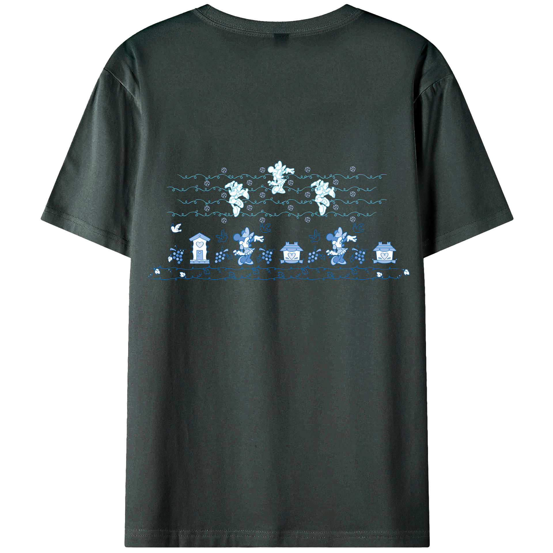 （画像用） ミッキーマウス Mickey Mouse 綿100％ メンズ半袖Tシャツ（バックプリント） 通気性